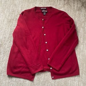 Cashmere sweater set.